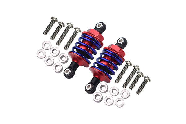 Aluminum Front Or Rear Spring Dampers (47mm) For 1:10 R/C Cars - 1Pr Set Red