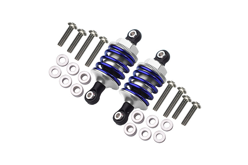 Aluminum Front Or Rear Spring Dampers (47mm) For 1:10 R/C Cars - 1Pr Set Silver