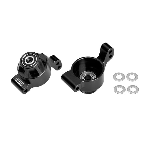 Aluminum 7075-T6 Alloy Rear Hub Stub Carriers With Oversize Bearing For Tamiya 1:10 DT-04 R/C Fighter NXGEN-58741 Upgrades - Black