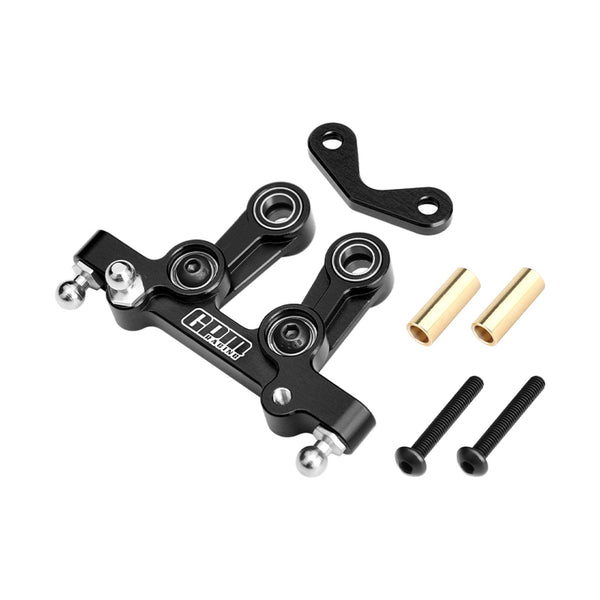 Aluminum 7075-T6 Alloy Steering Assembly For Tamiya 1:10 DT-04 R/C Fighter NXGEN-58741 Upgrades - Black