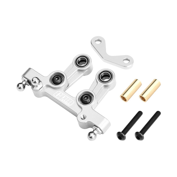 Aluminum 7075-T6 Alloy Steering Assembly For Tamiya 1:10 DT-04 R/C Fighter NXGEN-58741 Upgrades - Silver