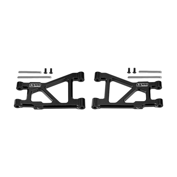 Aluminum 7075-T6 Alloy Rear Lower Suspension Arms For Tamiya 1:10 DT-04 R/C Fighter NXGEN-58741 Upgrades - Black