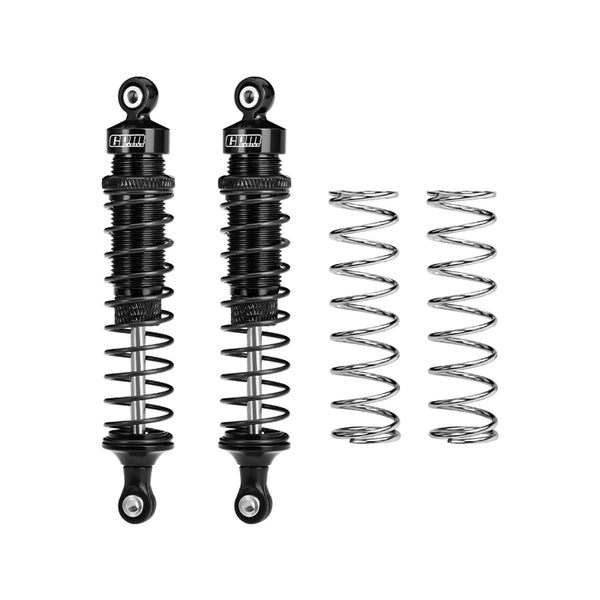 Aluminum 6061-T6 Alloy Rear Adjustable Spring Shock Absorber 95mm For Tamiya 1:10 DT-04 R/C Fighter NXGEN-58741 Upgrades - Black