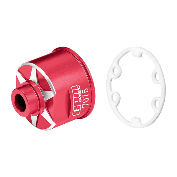 Aluminium 7075-T6 Front Or Rear Diff Case For Traxxas 1:10 E-Revo Brushless / SLASH 4X4 / FORD GT 4-TEC 2.0 / RUSTLER 4X4 VXL / STAMPEDE 4X4 VXL / HOSS 4X4 VXL / 4-TEC 3.0 / 1:7  XO-01 Upgrades - Red