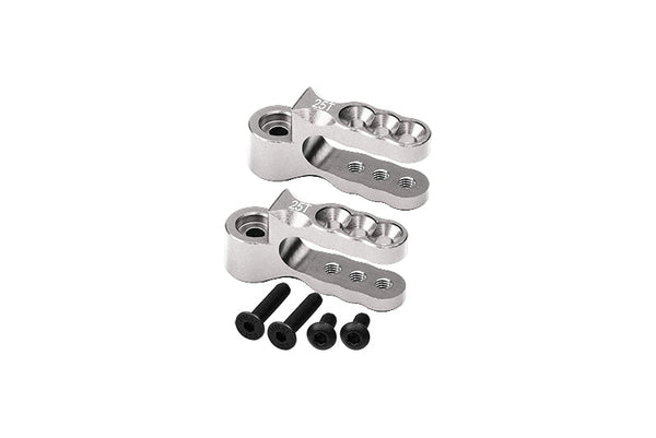 Aluminium 7075 Alloy Steering Servo Holders 25T For Traxxas 1:10 E-Revo Brushless / E-Revo VXL 2.0 / Revo 3.3 / Slayer Pro 4X4 / Summit / T-Maxx 3.3 / 1:7 XO-1 Upgrade Parts - Silver