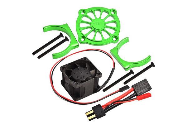 Traxxas E-Revo 2.0 VXL Brushless (86086-4) Aluminum Motor Heatsink With Cooling Fan - 1 Set Green