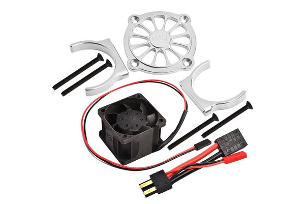 Traxxas E-Revo 2.0 VXL Brushless (86086-4) Aluminum Motor Heatsink With Cooling Fan - 1 Set Silver