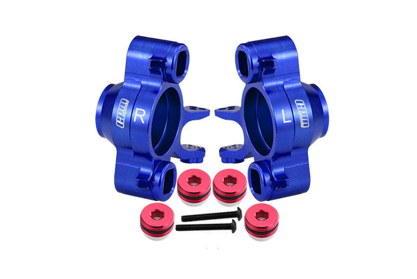 Aluminum 7075 Alloy Front Axle Carriers For Traxxas 1/10 E-Revo 2.0 VXL Brushless 86086-4 Upgrades - Blue