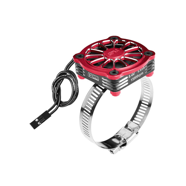Aluminum 7075-T6 Alloy+316 Stainless Steel 40X40mm RC Cooling Fan Ajustable For 40-56 Series Motor - Red