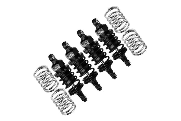 Aluminum 6061 Alloy Front (58mm) +Rear (60mm) Oil Filled Ultra Shocks For Traxxas 1:10 Ford GT 4-TEC 2.0 / 4-TEC 3.0 Chevrolet Corvette Stingray / Ford Mustang GT / Toyota GR Supra GT4 - Black