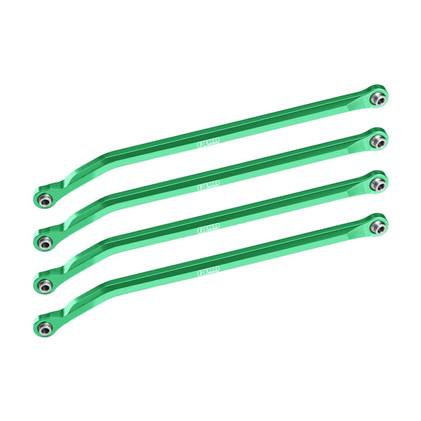 Aluminum 7075-T6 Alloy High-Clearance Lower Link Bar Set For Vanquish 1:10 H10 Optic Kit / Yokohama RTR / Sparco RTR Rock Crawler Upgrades - Green