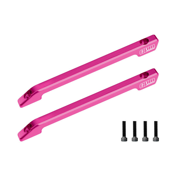 Aluminum 7075-T6 Alloy Roof Skid Rail For Vanquish 1:10 H10 Optic Kit / Yokohama RTR / Sparco RTR Rock Crawler Upgrades - Pink