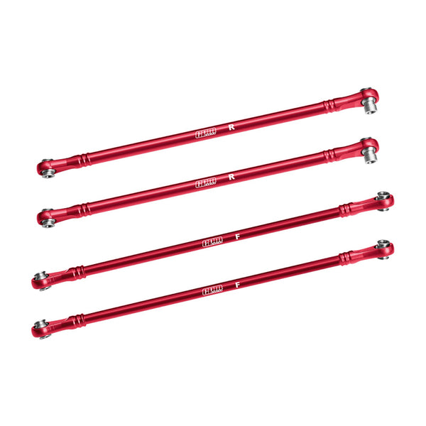 Aluminum 7075-T6 Alloy Upper Link Bar Set For Vanquish 1:10 H10 Optic Kit / Yokohama RTR / Sparco RTR Rock Crawler Upgrades - Red