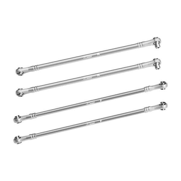 Aluminum 7075-T6 Alloy Upper Link Bar Set For Vanquish 1:10 H10 Optic Kit / Yokohama RTR / Sparco RTR Rock Crawler Upgrades - Silver