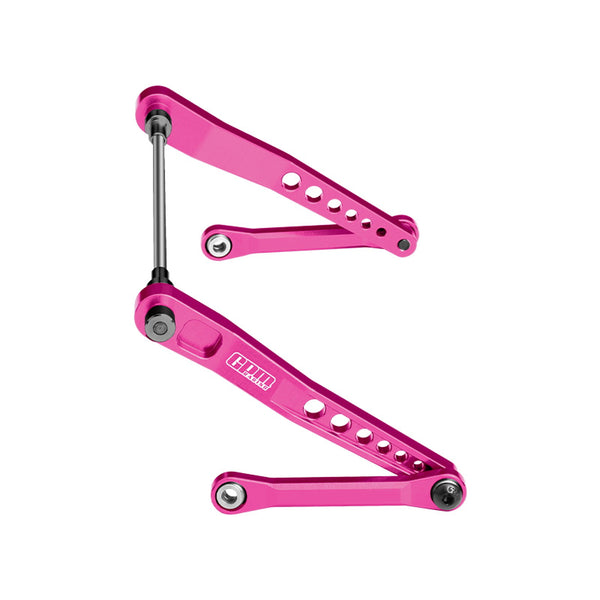 Aluminum 7075-T6 Alloy Rear Sway Bar Set for Vanquish 1:10 H10 Optic Kit/Yokohama RTR/Sparco RTR Rock Crawler Upgrades - Pink