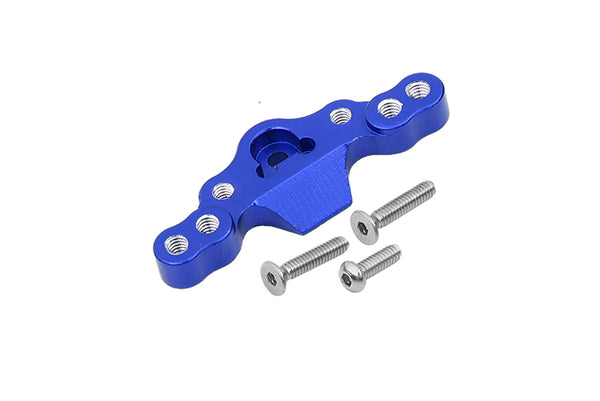 Losi 1/18 Mini-T 2.0 2WD Stadium Truck Aluminum Stabilizing Mount For Front Upper Arm Tie Rods - 1Pc Set Blue