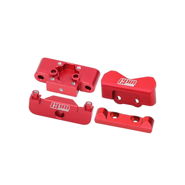 Aluminum 7075 Alloy Front Bulkhead & Rear Pin Mounts For LOSI 1/24 Micro-B 2WD Buggy RTR-LOS00007 Upgrade Parts - Red