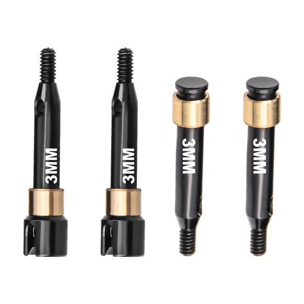 4140 Carbon Steel Front & Rear Drive Shafts (+3mm Wide) for LOSI 1:24 Micro-B 2WD Buggy RTR-LOS00007 / 1:28 Micro-T 2S 2WD RTR Stadium Truck-LOS-1392 Upgrades - Black