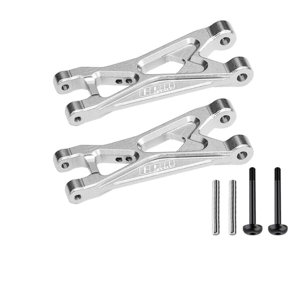 Aluminium 7075 Alloy Rear Lower Arms for LOSI 1:24 Micro-B 2WD Buggy RTR-LOS00007 / 1:28 Micro-T 2S 2WD RTR Stadium Truck-LOS-1392 Upgrades - Silver