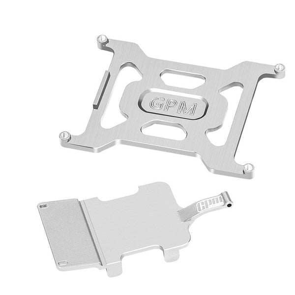 Aluminum 7075 Alloy Battery Holder & Electronics And Receiver Mounting Plate For LOSI 1/24 Micro-B 2WD Buggy RTR-LOS00007 Upgrades - Silver