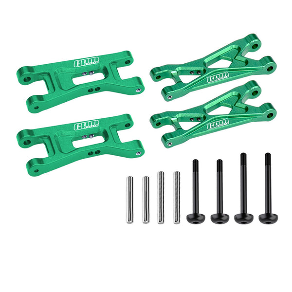 7075 Alloy Front & Rear Lower Arms Aluminium Upgrade Combo for LOSI 1:24 Micro-B 2WD Buggy RTR-LOS00007 / 1:28 Micro-T 2S 2WD RTR Stadium Truck-LOS-1392 Upgrades - Green