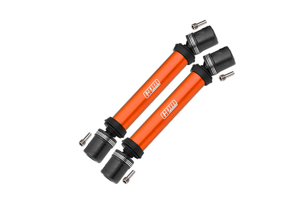 Steel + Aluminum Front+Rear Universal CVD Drive Shaft For Losi 1:8 LMT 4WD Solid Axle Monster Truck LOS04022 / LMT Grave Digger / Son-uva Digger LOS04021 Upgrades - 10Pc Set Orange
