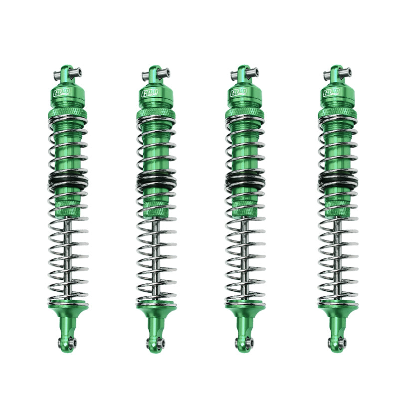 Aluminum Upgrade Combo Set B (Front+Rear Spring Dampers 130mm) For Losi 1:8 LMT 4WD Solid Axle Monster Truck LOS04022 / Mega Truck Brushless LOS04024 / LMT Grave Digger/ Sonuva Digger LOS04021 - Green
