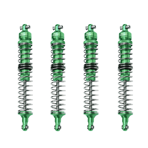 Aluminum Upgrade Combo Set B (Front+Rear Spring Dampers 130mm) For Losi 1:8 LMT 4WD Solid Axle Monster Truck LOS04022 / Mega Truck Brushless LOS04024 / LMT Grave Digger/ Sonuva Digger LOS04021 - Green