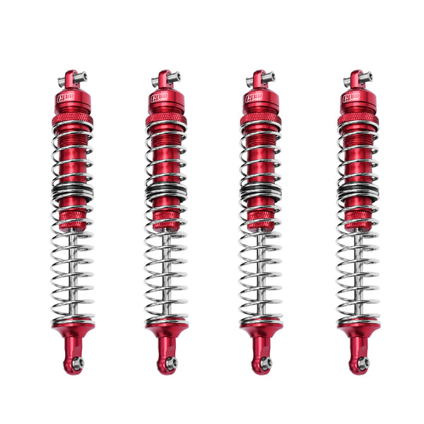 Aluminum Upgrade Combo Set B (F+R Spring Dampers 130mm) For Losi 1:8 LMT 4WD Solid Axle Monster Truck LOS04022 / LMT Mega Truck Brushless LOS04024 / LMT Grave Digger / Son-uva Digger LOS04021 - Red