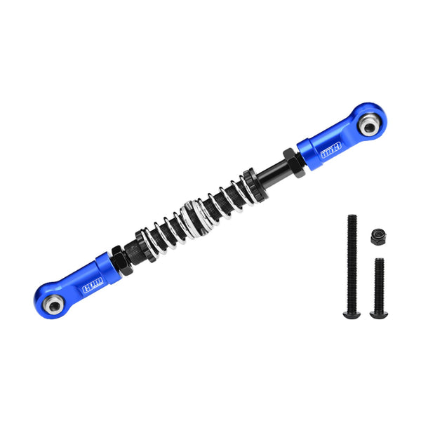 Aluminum 7075-T6 Alloy Servo Steering Link Adjustable Length / Spring Force For Losi 1:8 LMT 1.0 / 2.0 / 1:10 TLR TUNED LMT Monster Truck Upgrades - Blue