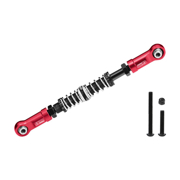 Aluminum 7075-T6 Alloy Servo Steering Link Adjustable Length / Spring Force For Losi 1:8 LMT 1.0 / 2.0 / 1:10 TLR TUNED LMT Monster Truck Upgrades - Red