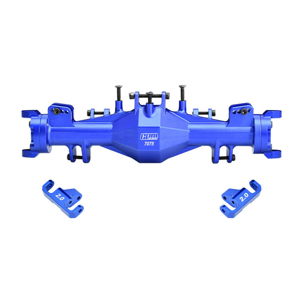 Aluminum 7075-T6 Alloy Quick Release Front Axle Housing Set For Losi 1:8 LMT 1.0 2.0 / 1:10 TLR Tuned LMT Solid Axle Monster Truck Upgrades - Blue