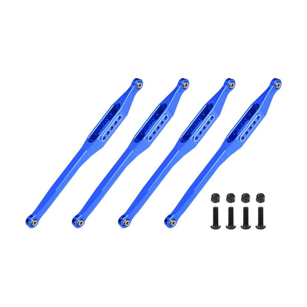 Aluminum 7075-T6 Alloy Lower Link Bar Set For LOSI 1/8 LMT 2.0 Grave Digger 4X4 Solid Axle Brushless Monster Truck-LOS04028 Upgrades - Blue