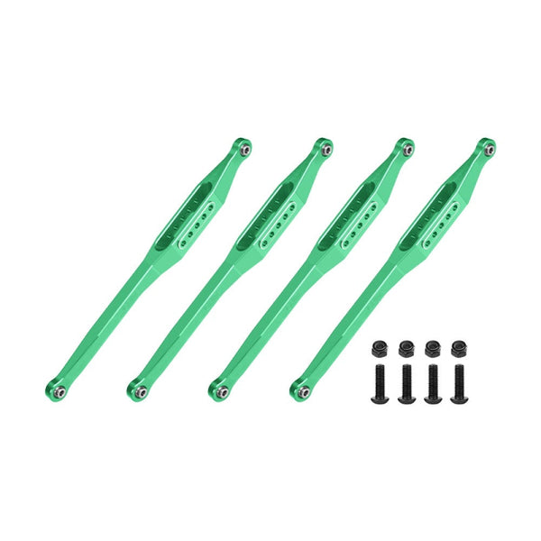 Aluminum 7075-T6 Alloy Lower Link Bar Set For LOSI 1/8 LMT 2.0 Grave Digger 4X4 Solid Axle Brushless Monster Truck-LOS04028 Upgrades - Green