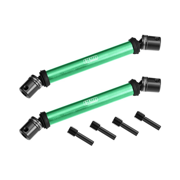 4140 Carbon Steel+Alloy 6061-T6 Front+Rear Universal Center Slider Driveshaft For LOSI 1/8 LMT 2.0 Grave Digger 4X4 Solid Axle Brushless Monster Truck-LOS04028 Upgrades - Green