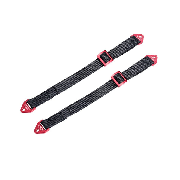 Front Or Rear Suspension Travel Limit Straps For Losi 1:8 LMT 1.0 & 2.0 / 1:6 Super Baja 1.0 & 2.0 / 1:10 Baja REY / Rock REY / Traxxas 1:7 UDR / Axial 1:10 RBX10 - Red+Black