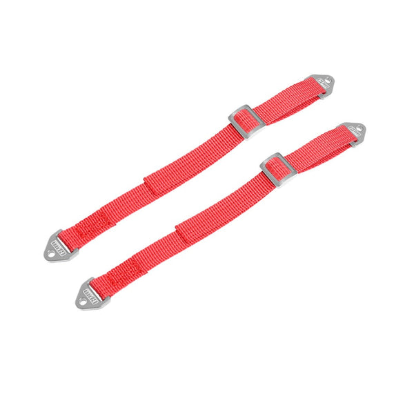 Front Or Rear Suspension Travel Limit Straps For Losi 1:8 LMT 1.0 & 2.0 / 1:6 Super Baja 1.0 & 2.0 / 1:10 Baja REY / Rock REY / Traxxas 1:7 UDR / Axial 1:10 RBX10 - Silver+Red