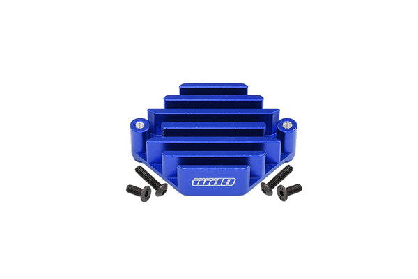 Losi 1:10 Lasernut U4 Tenacity LOS03028 / Tenacity DB Pro LOS03027V2 Upgrade Parts Aluminum Electric Control Mount With Heat Sink - 5Pc Set Blue