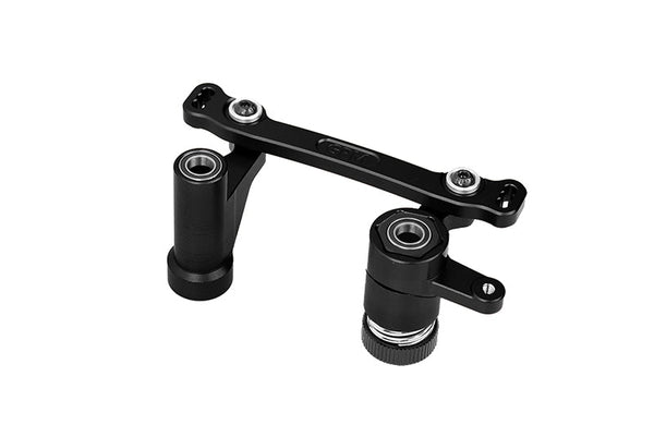 Aluminum 7075 Alloy Steering Bellcrank Set For LOSI 1/6 8IGHT-X Super Lasernut 4WD Brushless Buggy-LOS04019 / 1:8 8IGHT-XE Sensored Buggy-LOS04018 / 8IGHT-XTE Sensored Truggy-LOS04020 Upgrades - Black
