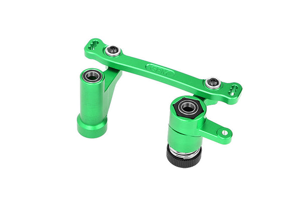 Aluminum 7075 Alloy Steering Bellcrank Set For LOSI 1/6 8IGHT-X Super Lasernut 4WD Brushless Buggy-LOS04019 / 1:8 8IGHT-XE Sensored Buggy-LOS04018 / 8IGHT-XTE Sensored Truggy-LOS04020 Upgrades - Green