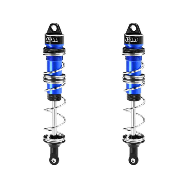 Aluminum 6061-T6 Alloy Front Double Section Spring Shock 125mm For LOSI 1/6 8IGHT-X Super Lasernut 4WD Brushless Buggy RTR-LOS04019 Upgrades - Blue