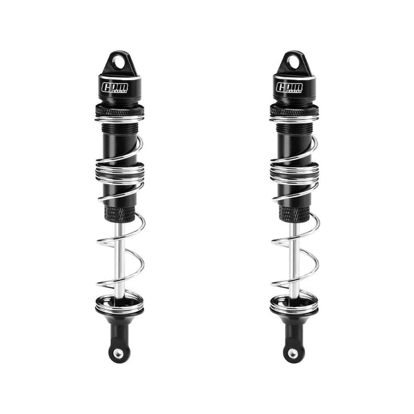 Aluminum 6061-T6 Alloy Front Double Section Spring Shock 125mm For LOSI 1/6 8IGHT-X Super Lasernut 4WD Brushless Buggy RTR-LOS04019 Upgrades - Black