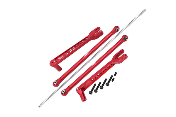 Aluminum 7075 Alloy Rear Anti Swing Rod & Stabilizer Bar For LOSI 1/6 8IGHT-X Super Lasernut 4WD Brushless Buggy LOS04019 Upgrades - Red