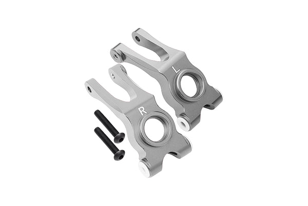 Aluminum Rear Knuckle Arm For Arrma 1:10 GRANITE / BIG ROCK 3S / BIG ROCK V3 3S / VORTEKS 3S - 1Pr Set Gray Silver