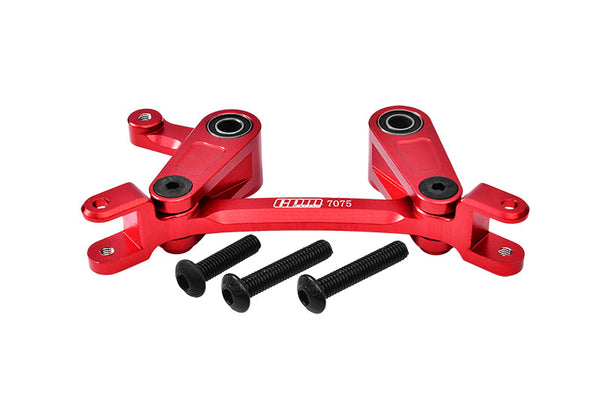 Aluminum 7075 Alloy Steering Assembly For Arrma 1:10 GRANITE / BIG ROCK / SENTON / VENDETTA / VORTEKS / KRATON / OUTCAST / 1:8 TYPHON Upgrade Parts - Red