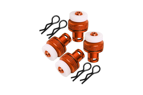 Aluminum Front & Rear Magnetic Body Posts For Arrma 1:10 Granite 4X4 / Big Rock Crew Cab 4X4 3S / Big Rock 4X4 V3 3S - 4Pc Set Orange