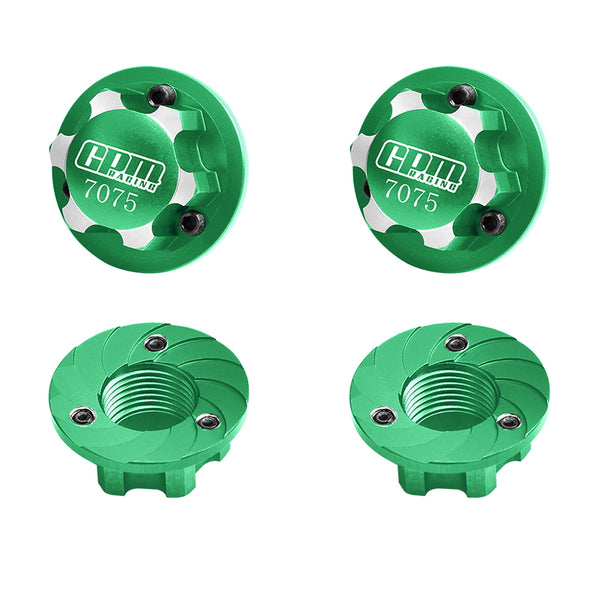 Aluminum 7075 Wheel Lock 17mm For Arrma 1:8 KRATON / NOTORIOUS / OUTCAST / TALION / KRATON EXB / TYPHON / KRATON V5 / NOTORIOUS V5 / 1:7 INFRACTION / FIRETEAM / LIMITLESS V2 / FELONY / MOJAVE - Green