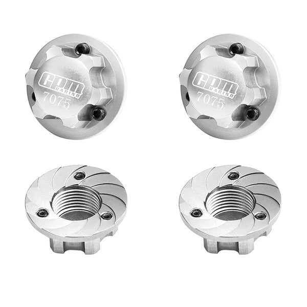 Aluminum 7075 Wheel Lock 17mm For Arrma 1:8 KRATON / NOTORIOUS / OUTCAST / TALION / KRATON EXB / TYPHON / KRATON V5 / NOTORIOUS V5 / 1:7 INFRACTION / FIRETEAM / LIMITLESS V2 / FELONY / MOJAVE - Silver