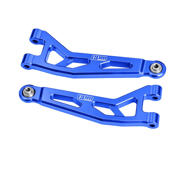 Aluminum 7075-T6 Alloy Front Upper Suspension Arms For Arrma 1/16 Mini Kraton 3S Speed Truck-ARA2508 Upgrades - Blue