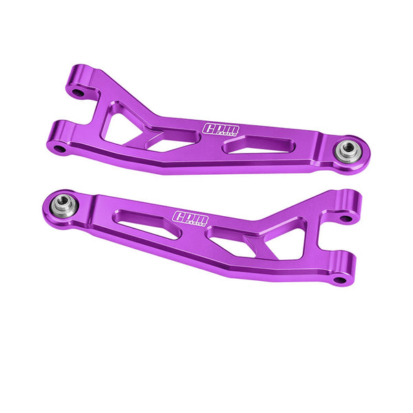 Aluminum 7075-T6 Alloy Front Upper Suspension Arms For Arrma 1/16 Mini Kraton 3S Speed Truck-ARA2508 Upgrades - Purple